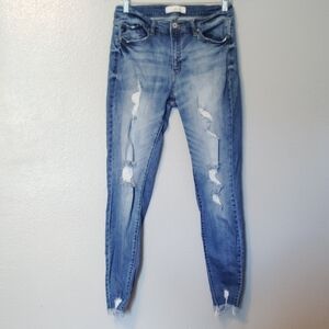 KanCan Denim Jeans Distressed Ladies Raw Hem 13/30